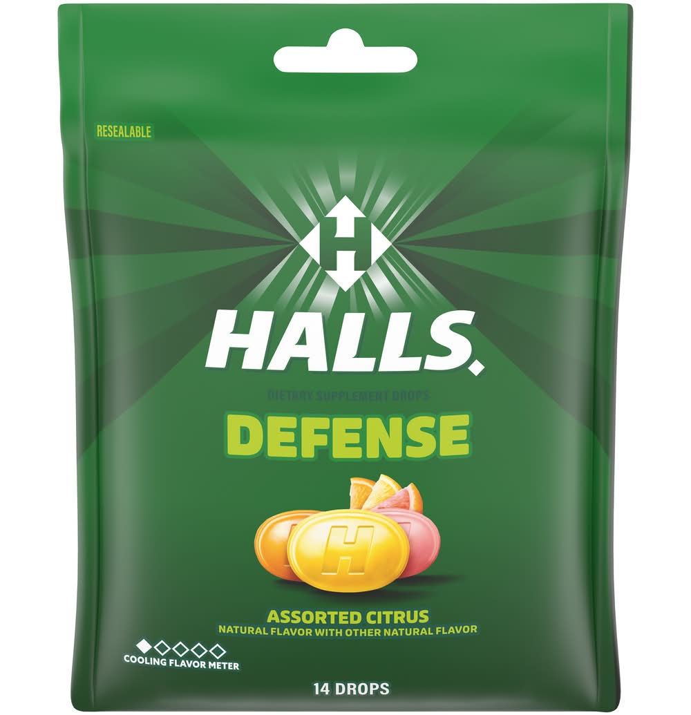 Halls Drops Defense Assorted Citrus Immune System (1.53 oz)