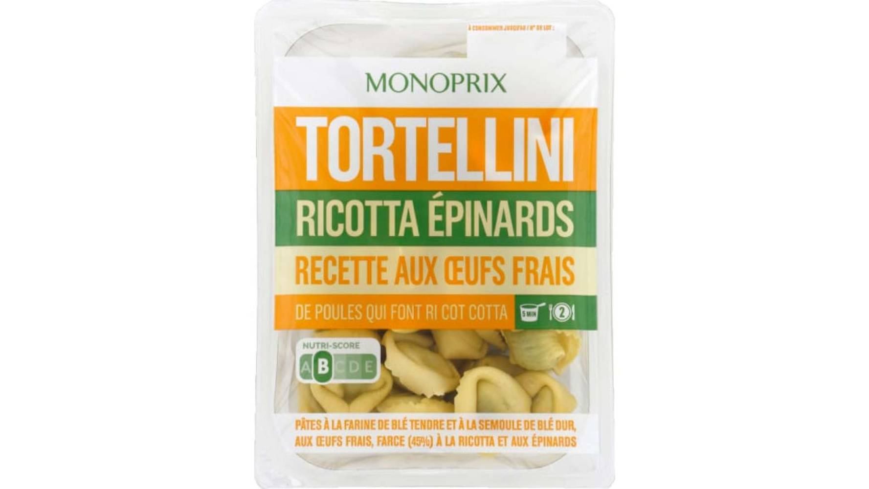 Monoprix Tortellini ricotta épinards La barquette de 300 g