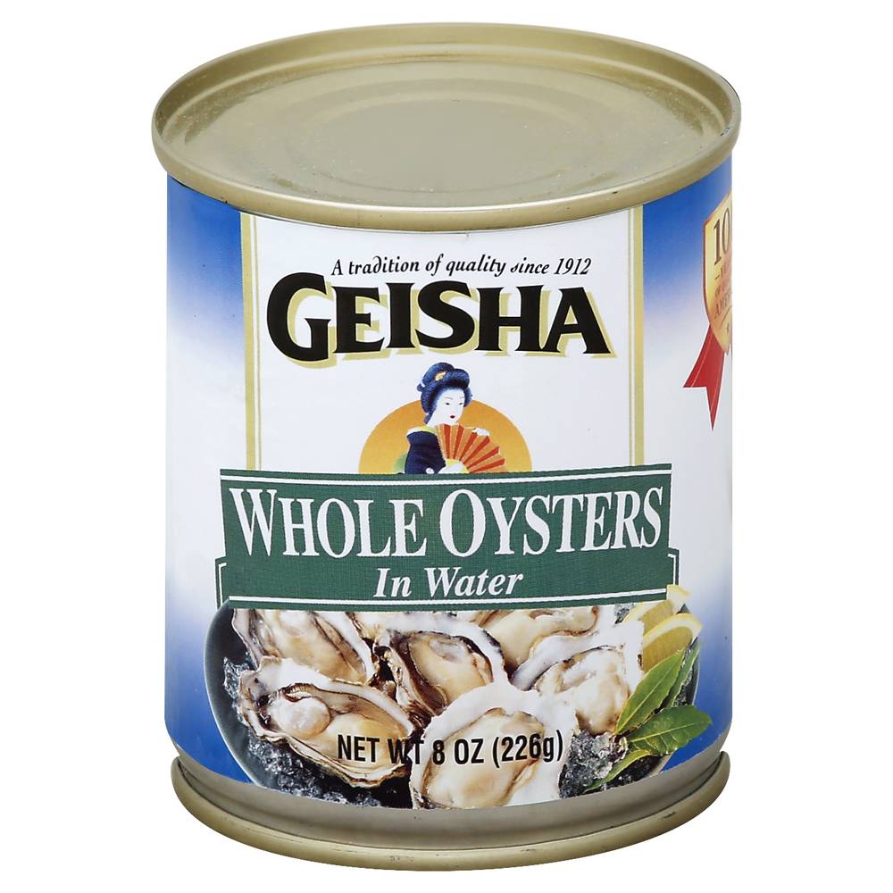 Geisha Whole Oysters in Water (8 oz)