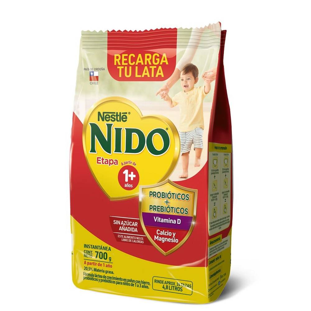 Leche en Polvo Semidescremada 800 Nido 1+ NIDO