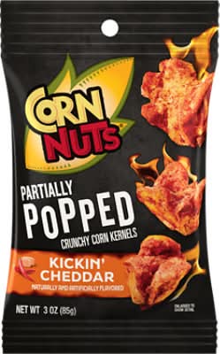 Corn Nuts Partially Popped Crunchy Corn Kernels, Kickin' Cheddar (3 oz)