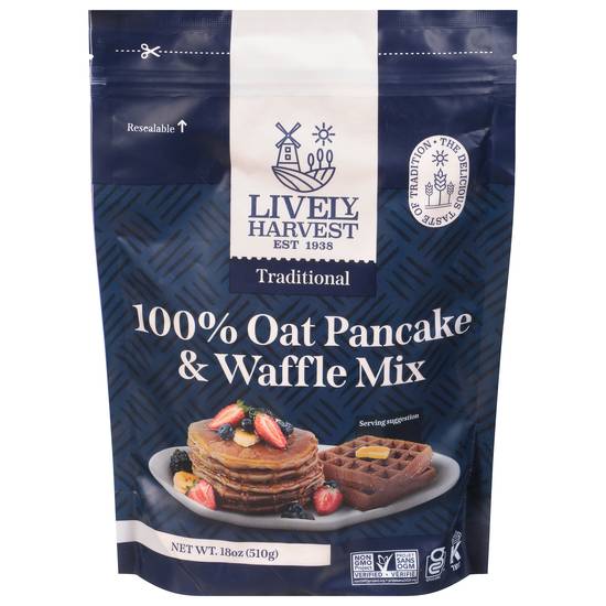 Lively Harvest Traditional Oat Pancake & Waffle Mix