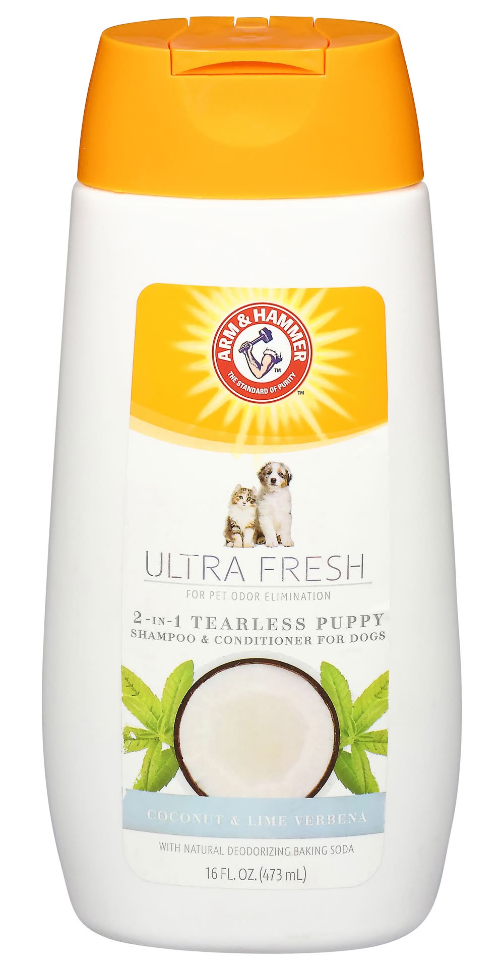Arm & Hammer 2 In 1 Tearless Puppy Shampoo & Conditioner, Coconut - Lime Verbena (16 fl oz)