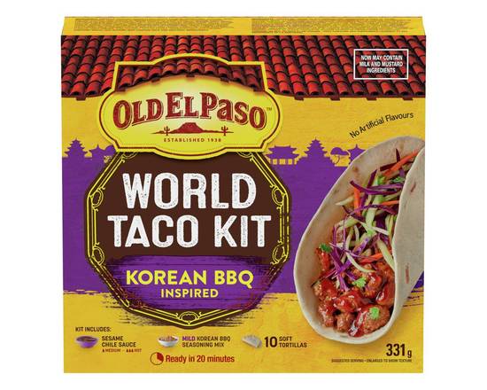 Old El Paso · World Taco Kit BBQ coréen inspiré - World taco kit Korean BBQ inspired (10 units)