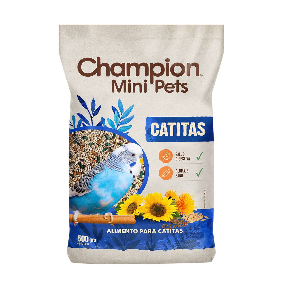 Champion mini pets alimento para catitas (bolsa 500 g)