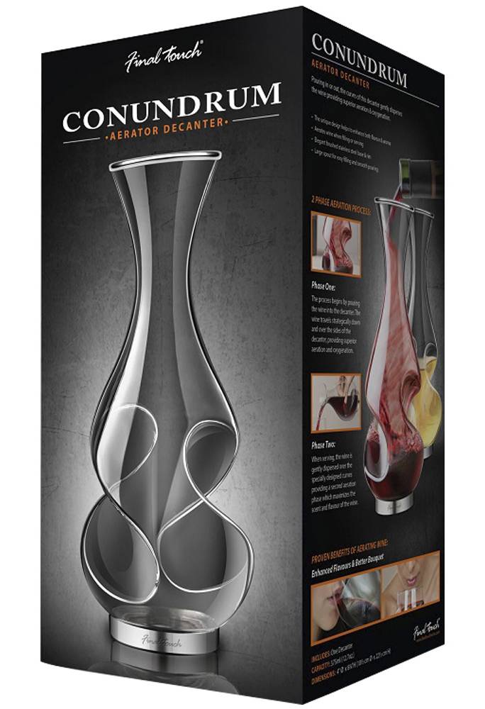 Final Touch Conundrum Aerating Wine Decanter