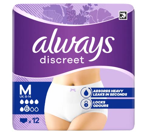 Always Discreet Incontinence Pants (12 pack)