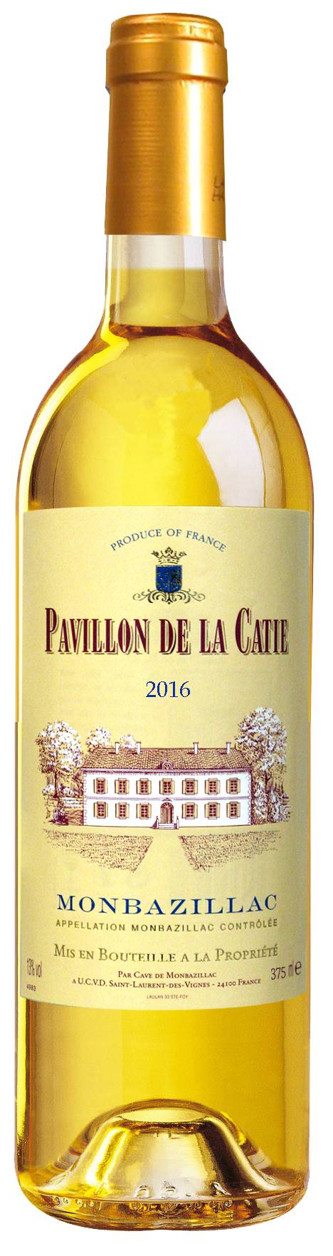 Pavillon de La Catie - Monbazillac wine 2016 (12.68 fl oz)