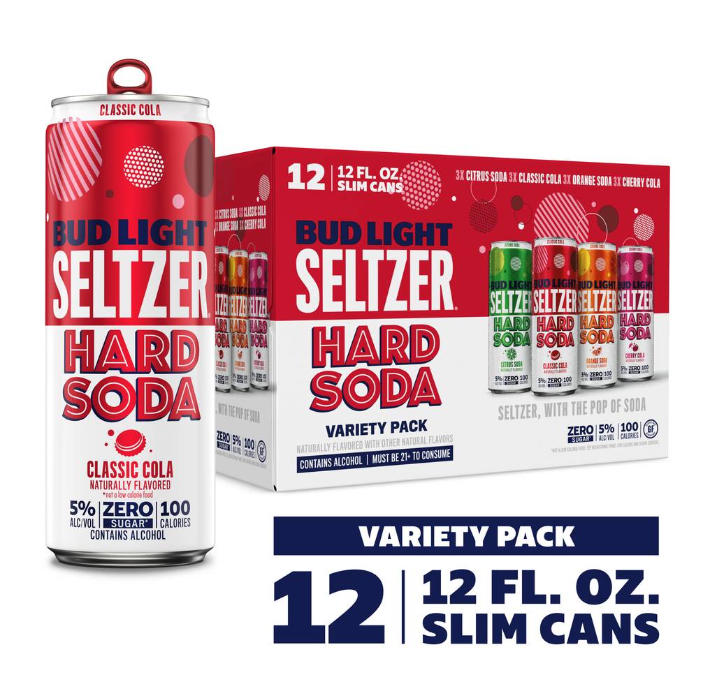 Bud Light Seltzer Hard Soda Variety pack (12 x 12 fl oz)