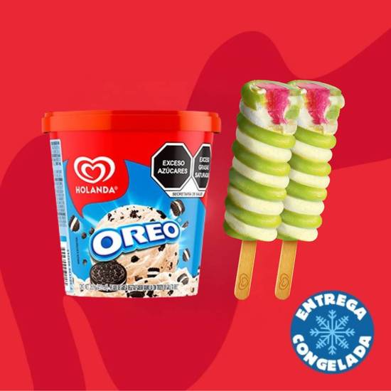 1 Micha de Oreo + 2 Paletas Twisters