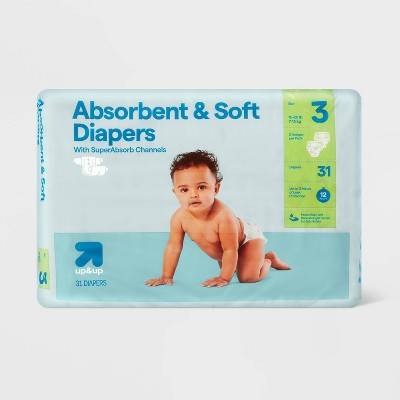 Up&Up Superabsorb Disposable Diapers (31 ct) (size 3)