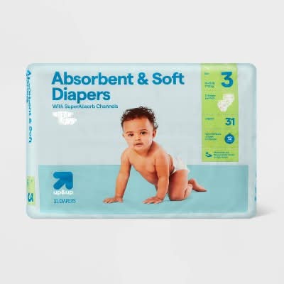 up&up Superabsorb Disposable Diapers, 3 (31 ct)