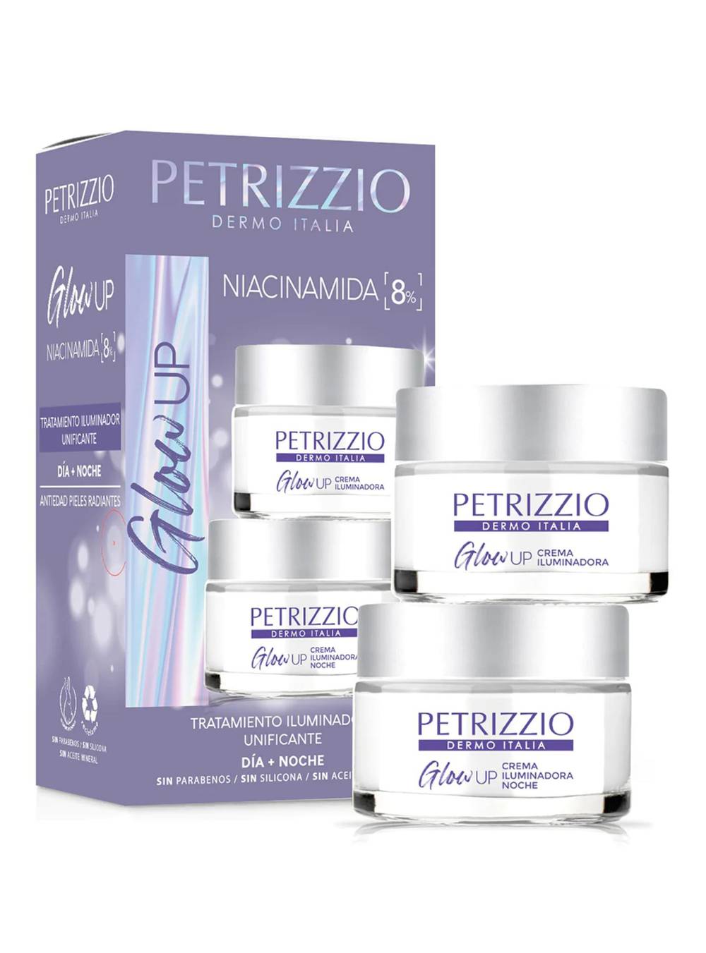 Petrizzio set cremas glow up niacinamida 8%