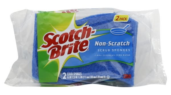 Scotch-Brite Non Scratch Scrub Sponge (1.7 oz, 2 ct)