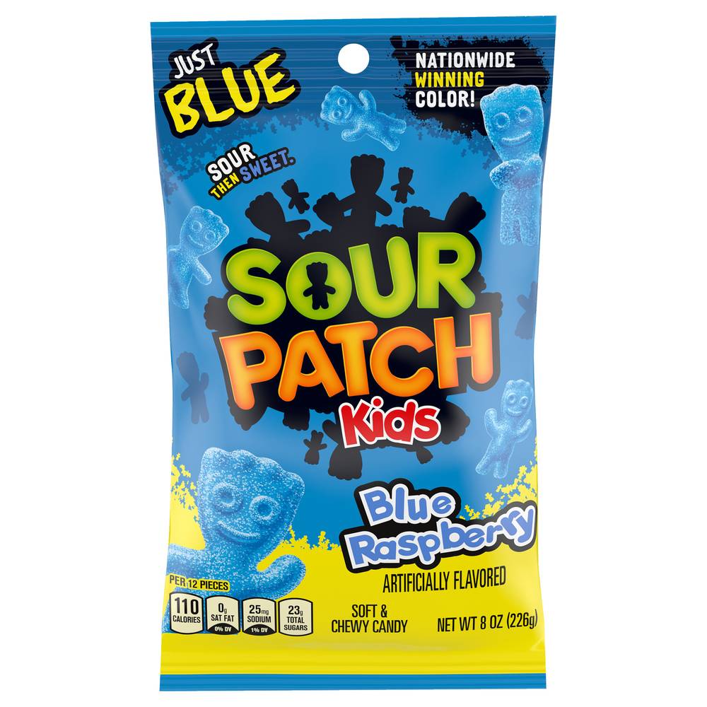 Sour Patch Kids Soft & Chewy Candy, Blue Raspberry (8 oz)