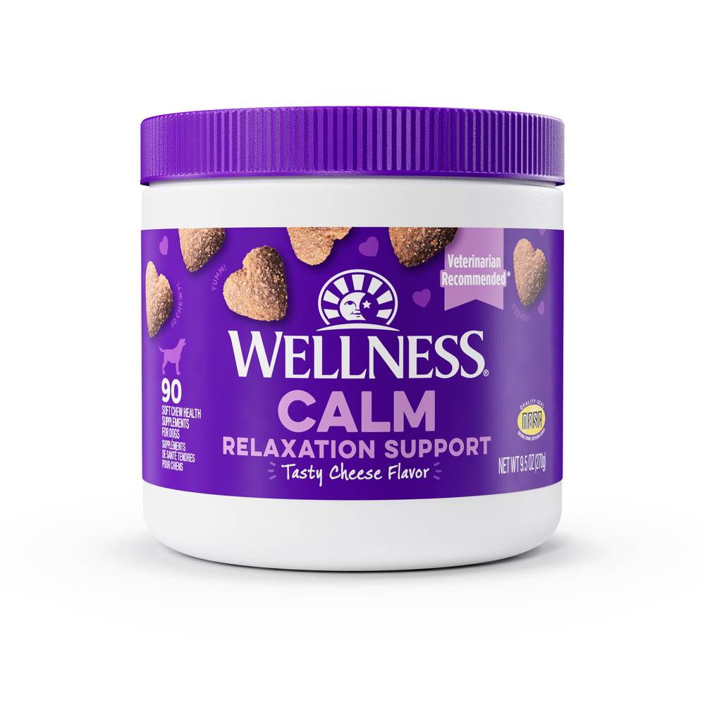 Wellness Soft Chews Calming Supplements For Dogs (tasty cheese )