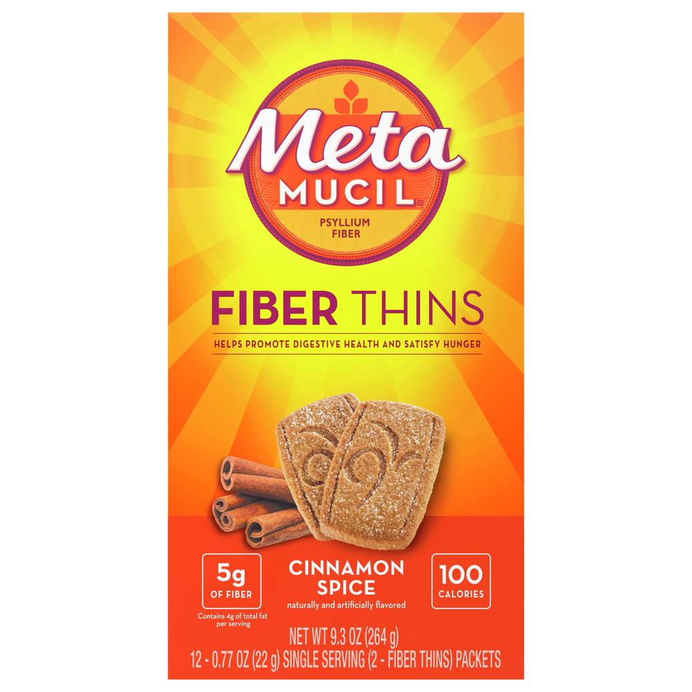 Metamucil Fiber Thins Cinnamon Spice (12 ct)