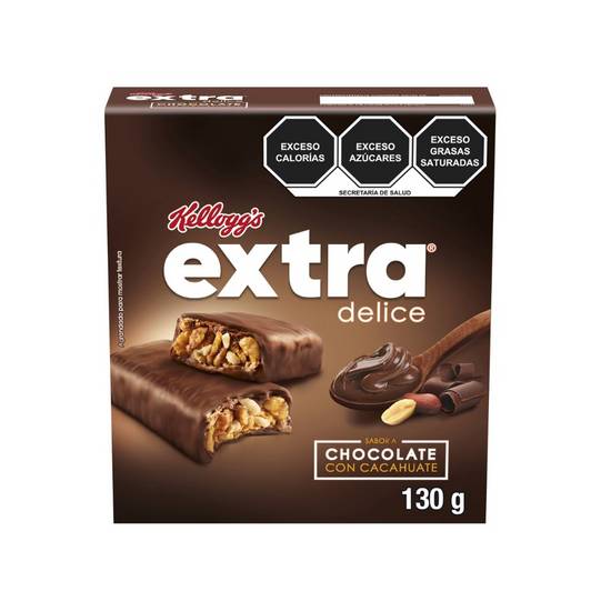 Kellogg's barras de cereal con chocolate y cacahuate (caja 130 g)