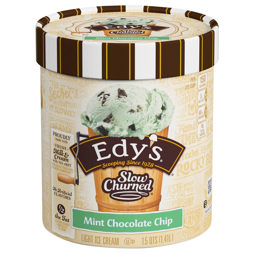 Edy's Slow Churned Mint Chocolate Chip Ice Cream