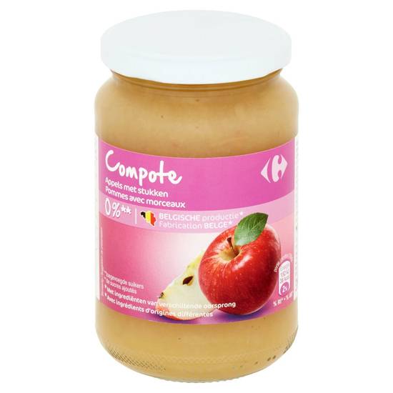 Carrefour Compote Pommes avec Morceaux 350 g