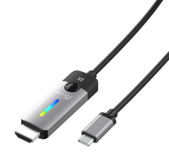 j5create USB-C to HDMI™ 2.1 8K Cable, Space Gray/Black, JCC157