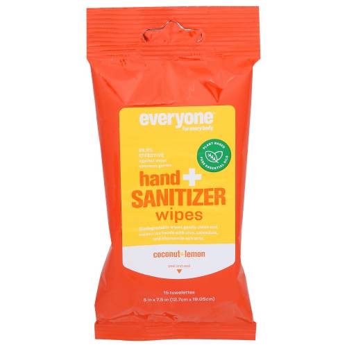 Everyone Coconut & Lemon Hand Sanitizer Wipes