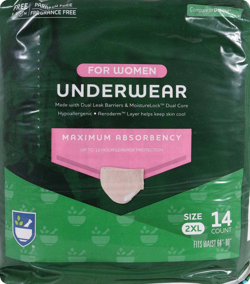 Rite Aid Maximum Absorbency Women's Underwear
