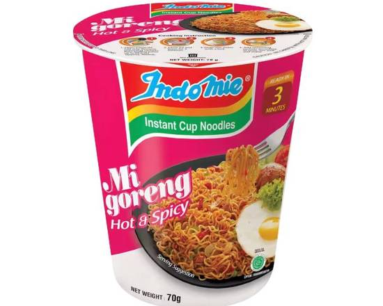 Indomie Instant Noodles Cup Mi Goreng Hot & Spicy 70g