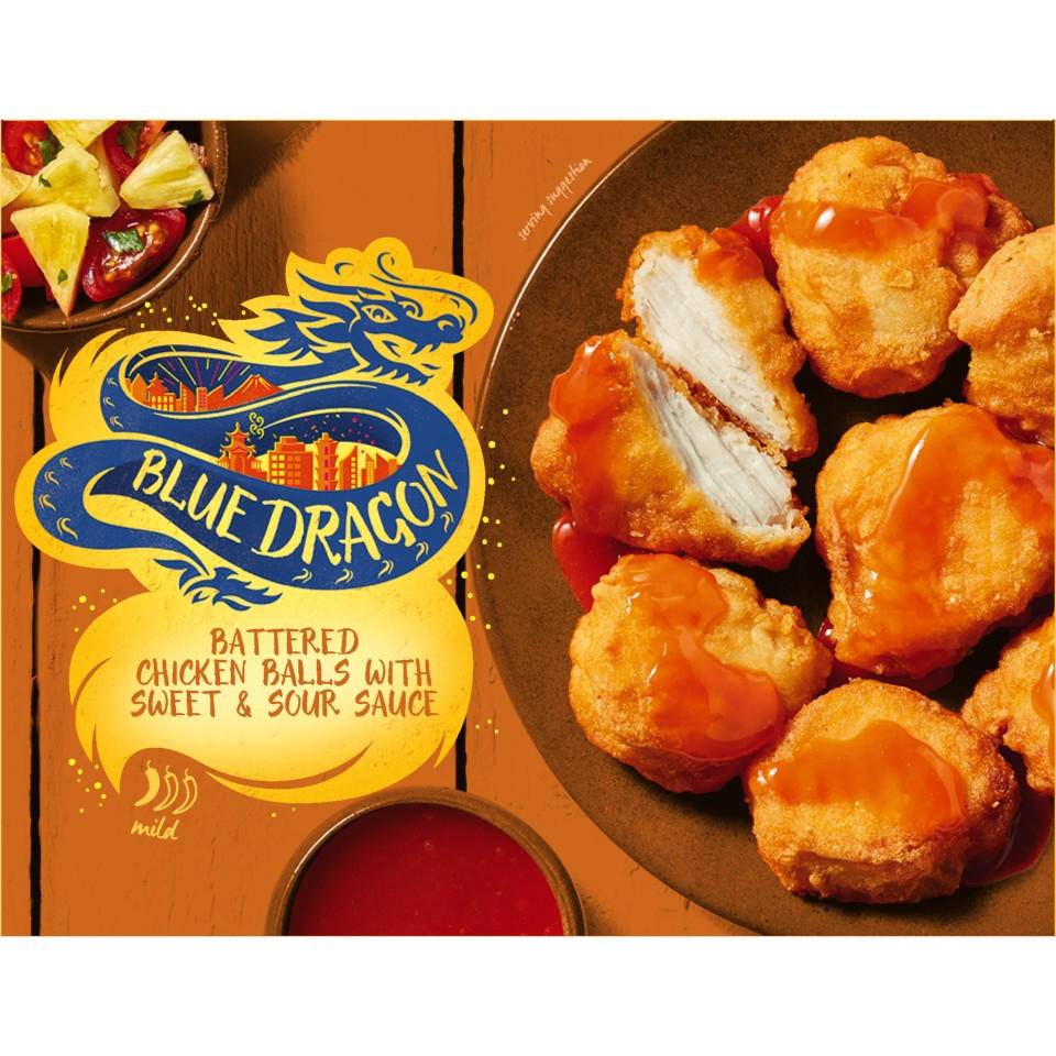 Blue Dragon Battered Chicken Balls With Sweet & Sour Sauce
