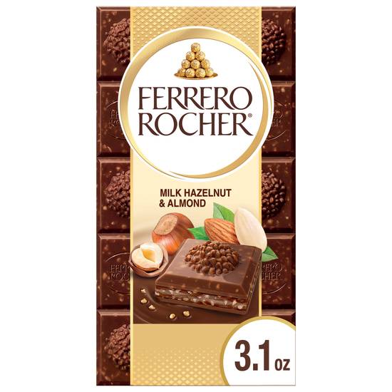 Ferrero Rocher Milk Chocolate Bar With Hazelnut & Almond Filling