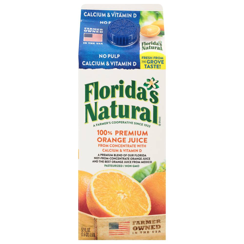Florida's Natural 100% Premium Orange Juice (52 fl oz)