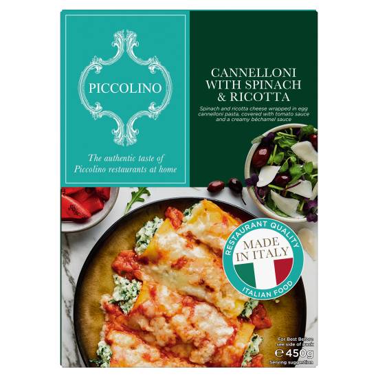 Piccolino Cannelloni With Spinach & Ricotta