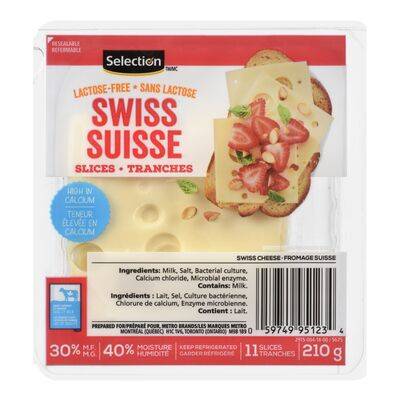 Selection Swiss Cheese Slices (210 g, 11 ct)