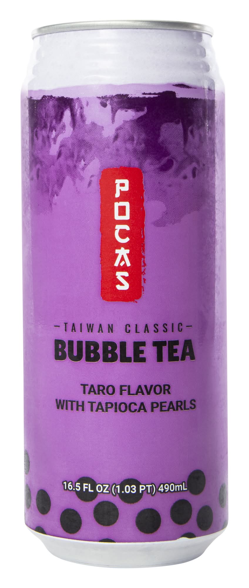Pocas Taiwan Classic Taro Flavor Bubble Tea 16.5 Fl.oz Taro