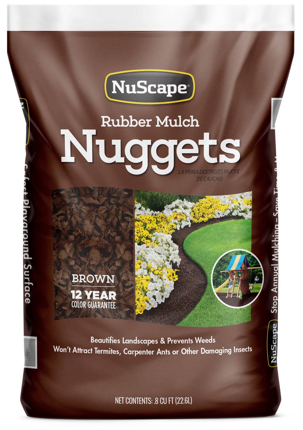 NuScape 0.8-cu ft Brown Rubber Mulch | LNS8BN