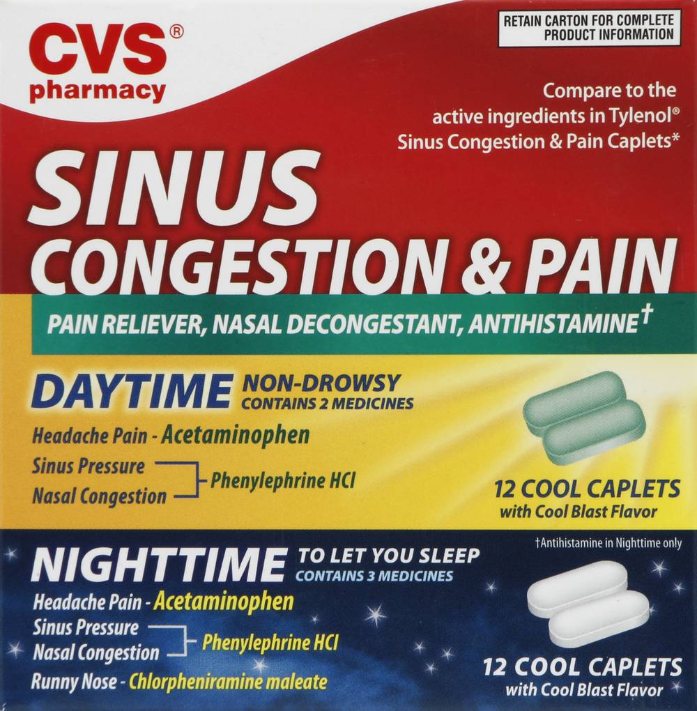 CVS Pharmacy Sinus Congestion & Pain (12 ct)