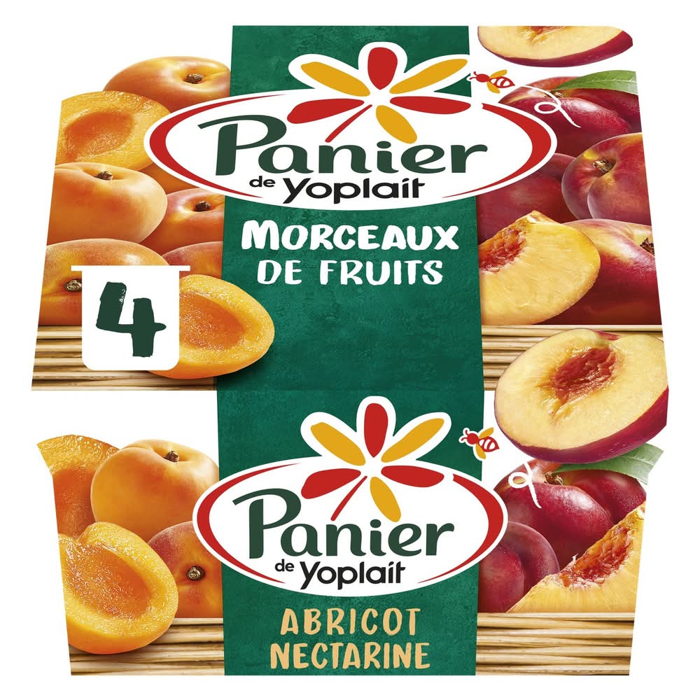 Panier - Yaourt aux fruits, abricot-nectarine (4 x 125g)