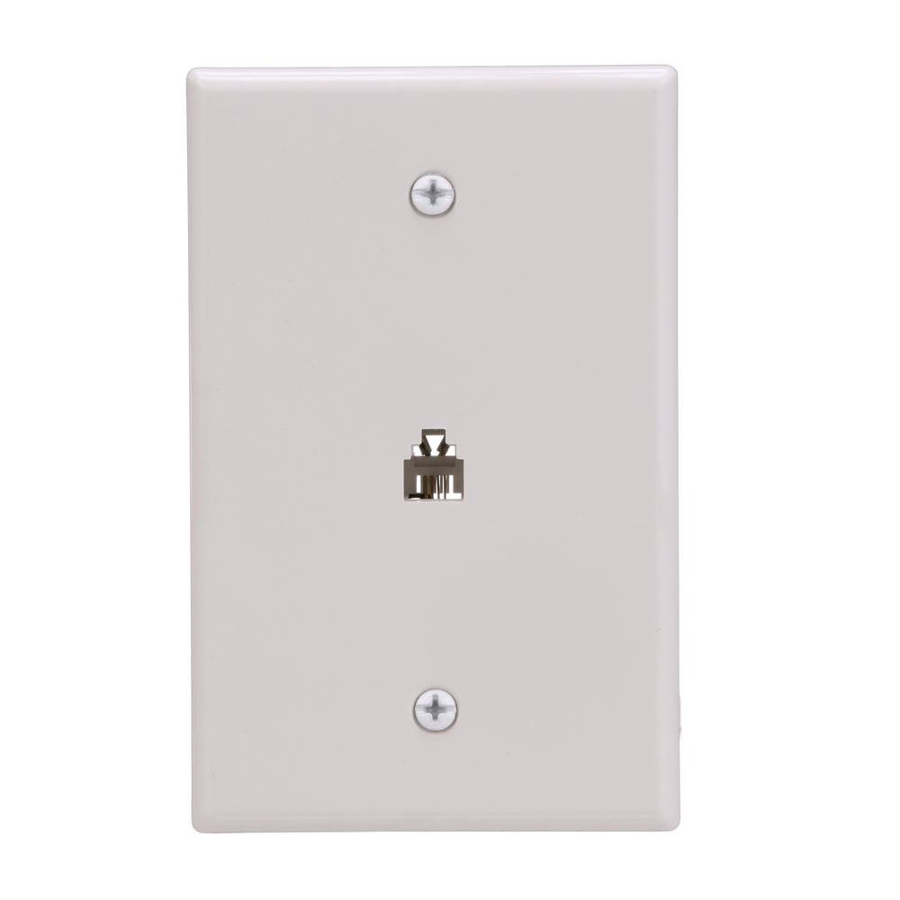 Eaton 1-Gang Midsize White Thermoplastic Indoor Wall Plate | 3533-4W-F-LW