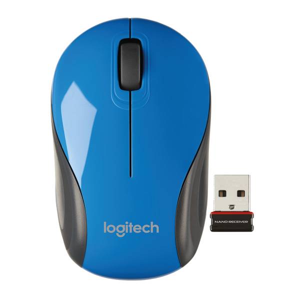 Logitech M187 Mini Wireless Blue Optical Mouse