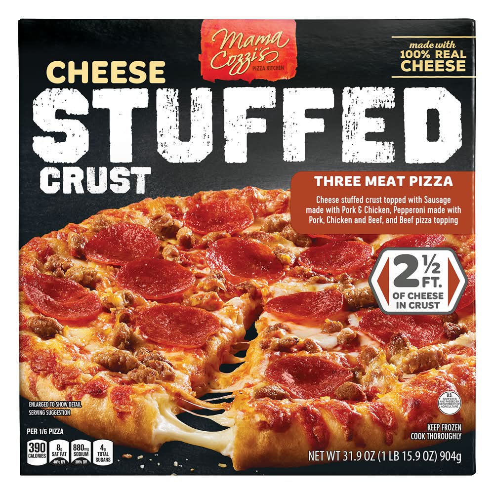 Mama Cozzi's Pizza Kitchen Cheese Stuffed Crust Pizza, Three Meat (34.5 oz)