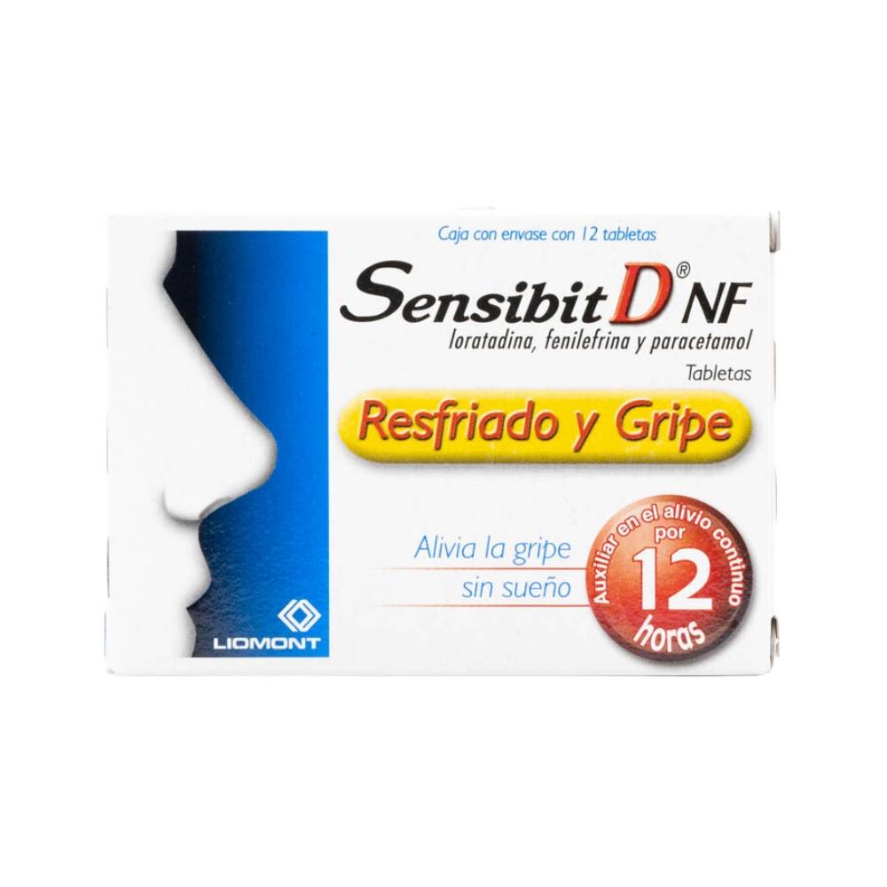Liomont sensibit d nf tabletas 5 mg/2.5 mg/500 mg (12 piezas)