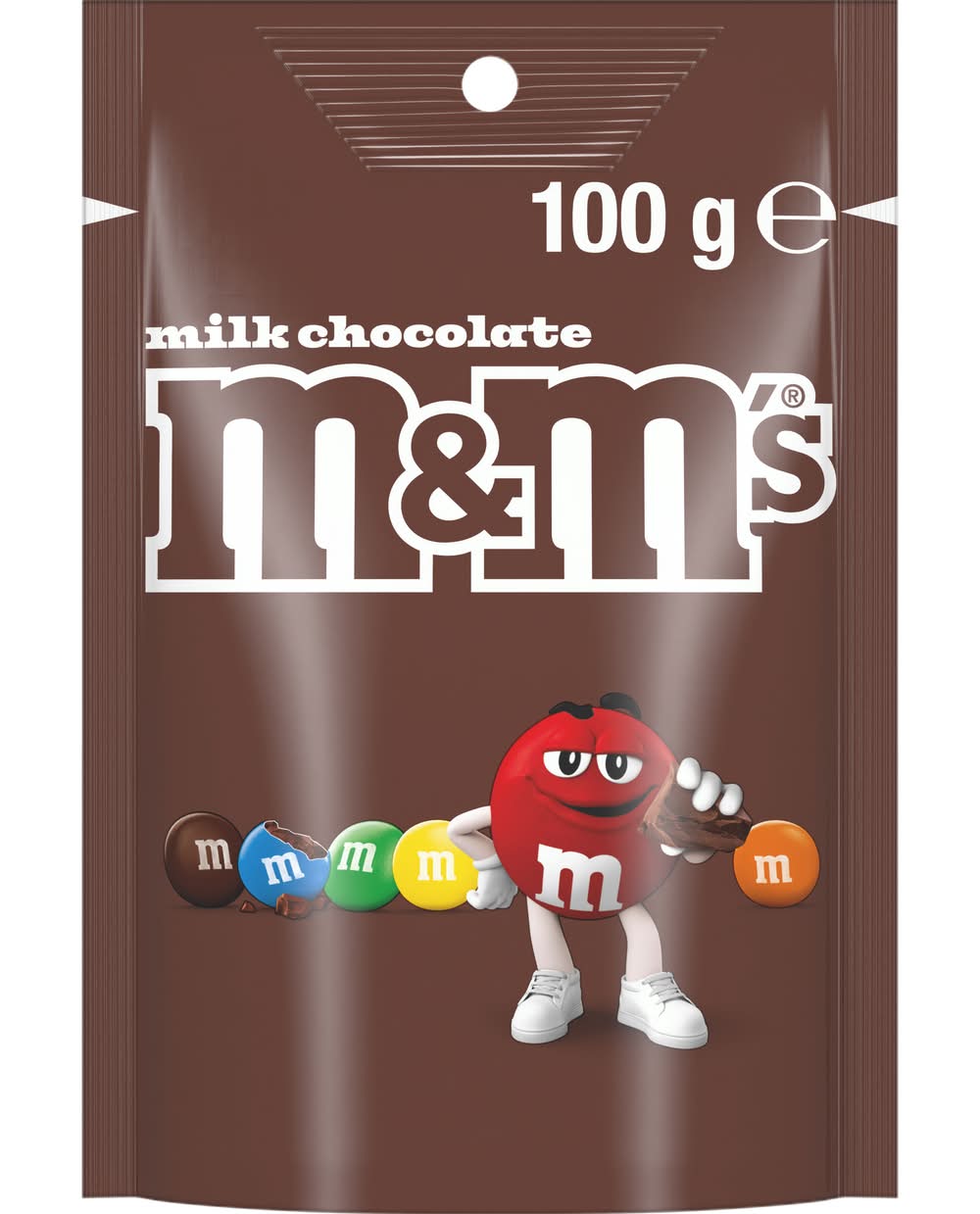 M&M's Grabngo Snack Bag, Milk Chocolate (100g)