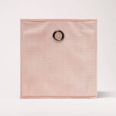 Room Essentials Fabric Cube Storage Bin, Peach Blush