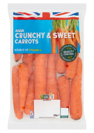 ASDA Crunchy & Sweet Carrots (500g)