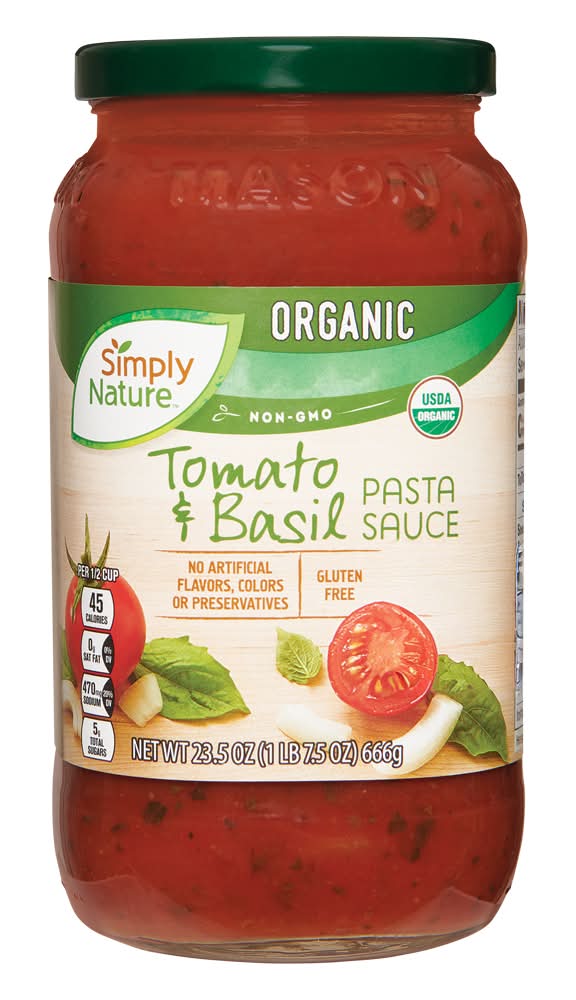 Simply Nature Organic Tomato & Basil Pasta Sauce (23.5 oz)