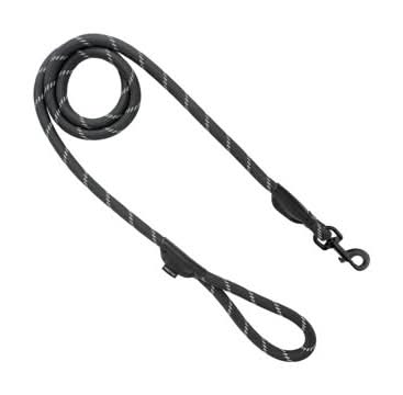One Paw Hiker Reflective Rope Dog Leash, Black