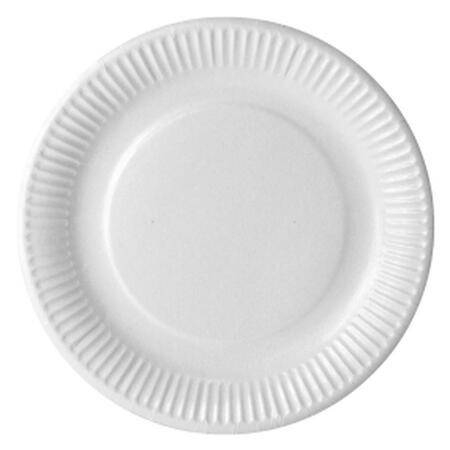 Carrefour - Assiette en carton (23cm /blanc )