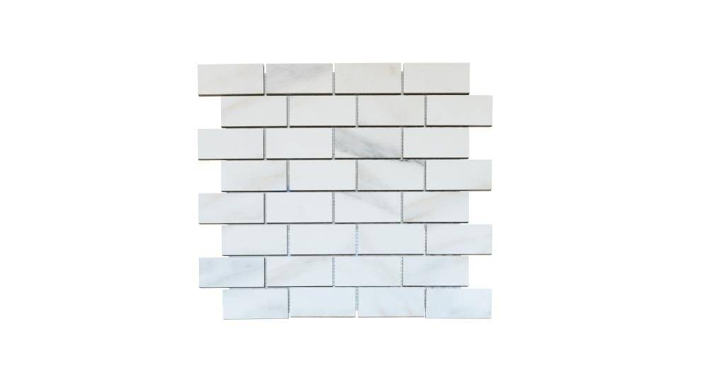 allen + roth Arabescato White 12-in x 12-in Matte Porcelain Marble Look Mosaic Floor and Wall Tile (0.96-sq. ft/ Piece) | 1102052