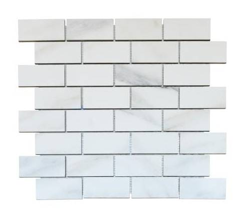 allen + roth Arabescato White 12-in x 12-in Matte Porcelain Marble look Mosaic Floor and Wall Tile ( 0.96-sq ft Piece ) | 1102052