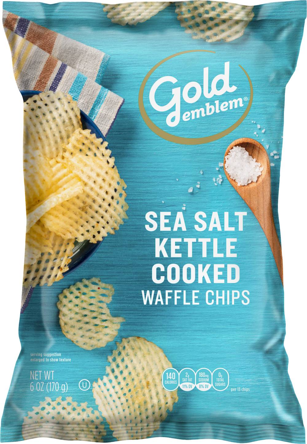 Gold Emblem Sea Salt Kettle Cooked Waffle Chips (6 oz)